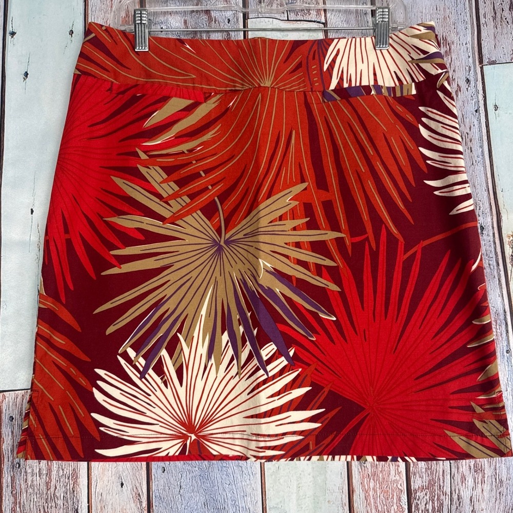 Gap Women's‎ Hawaiian Tropical Palm Leaf Cotton Mini Skirt Size 12 RN54023